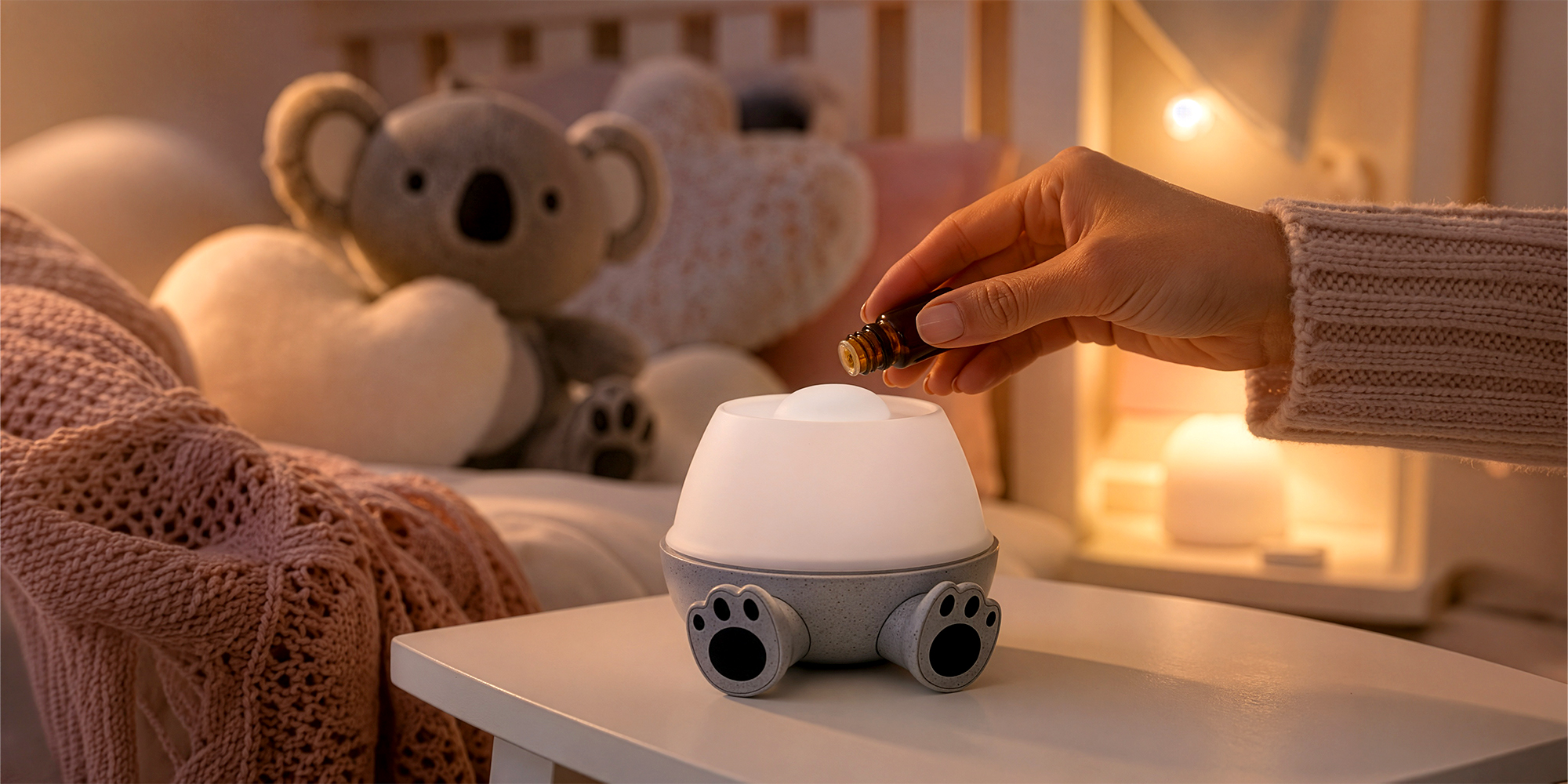 Dyfuzor zapachowy dla dzieci Humanas Dream Koala - szary